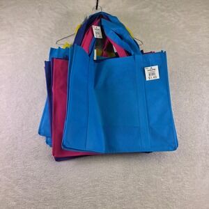 12 Pack Garden Ridge Reusable Shopping Bags Multi Color Non-Woven Totes Bulk